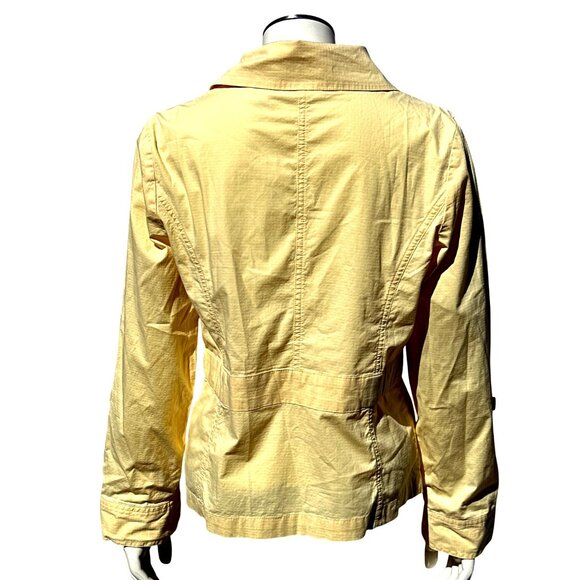 Chicos Yellow Lightweight Zip Up Jacket Casual Utility Style Travel Friendly - Picture 3 of 11